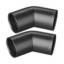 2er Set Abwasser-Rohr Winkel 45° Ø28 mm – Steckverbindung, wasserdicht, für Wohnmobil & Boot – Reich