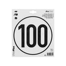 Tempo-100 Aufkleber für Wohnwagen und Anhänger - Wetterfest und UV-beständig
