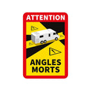Aufkleber "Attention Angles Morts!" für Wohnmobile in Frankreich – Der Aufkleber "Attention Angles Morts!