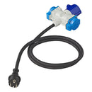 CEE Neopren Adapter CEE auf Schuko Verteiler 200-250V 16A 150cm VDE 3x2,5mm² – APT