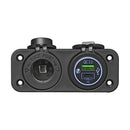 12V Auto Steckdose + Dual USB-Schnellladegerät Typ A + C 2-fach 3A Autoladegerät – APT