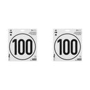 2er Set Tempo-100 Aufkleber für Wohnwagen und Anhänger - Wetterfest und UV-beständig