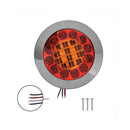 Rückleuchte 3 Funktionen 122mm 24LED chrom – Hochwertige LED Beleuchtung – APT