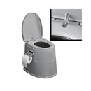 Tragbare teilbare Campingtoilette – Kompakte Eimertoilette mit Softclosing & WC-Halter – APT