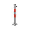 2er Set Parkpfosten mit Schloß Parkplatzsperre aus Stahl 655 x 60 x 60 mm – APT