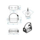 10er Set SPP UZ-02A V.1 Halterung für Stellbordscharnier 12 mm – Robuste Befestigung – Die SPP UZ-02A V.