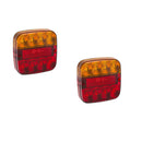 2x Rückleuchte 12V 5 Funktionen 107x107mm 8LED – Hochwertige LED Beleuchtung – APT