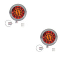 2x Rückleuchte 3 Funktionen 122mm 24LED chrom – Hochwertige LED Beleuchtung – APT