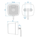 Positionsleuchte LED weiß 9- 30 V 61x61 mm inkl Befestigungsmaterial – APT