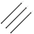 deiwo 3x Aufstellstange Zeltstange Stützstange Teleskopstange schwarz 98,5-230cm – Deiwo