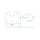 Steckdosenhalter Metall 9,4 x 8,7 cm – für 7- & 13-polige Anhängersteckdosen – APT