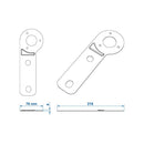 Steckdosenhalter Metall 21,8 x 7,6 cm – für 7- & 13-polige Anhängersteckdosen – APT