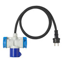 CEE Neopren Adapter CEE auf Schuko Verteiler 200-250V 16A 150cm VDE 3x2,5mm² – APT