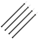 deiwo 4x Teleskop Zeltstange Alu Aufstellstange Sonnensegel Tarpstange sw 230cm – Deiwo