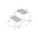 Doppeltrittstufe Trittleiter Kunststoff Bad-Hocker Kinderfußbank 200kg Tragkraft – Freizeitschmiede GmbH & Co. KG