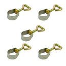 5x Rohrschelle 21-23mm Edelstahl Rohrklemme mit Schraube für Zeltstangen Camping – APT