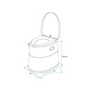Tragbare teilbare Campingtoilette – Kompakte Eimertoilette mit Softclosing & WC-Halter – APT