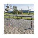4er Set Parkpfosten mit Schloß Parkplatzsperre aus Stahl 655 x 60 x 60 mm – APT