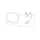 Wohnwagen Spiegel konvex 410 x 140 mm – Universeller Rückblickspiegel mit Gummibefestigung – APT