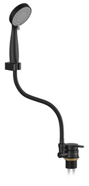 Einhebelmischer Duschset Schwarz matt – Klappbar mit 1,5m Schlauch – Freizeitschmiede GmbH & Co. KG
