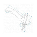 Kalt-Wasserhahn Style 2005 12V Ø20 mm – Schwenkbar, Chrom/Schwarz, für Wohnmobil & Caravan inkl. Tauchpumpe