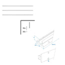 Kederschiene 360 cm Alu 90° Ø9mm selbstklebend Set 3x 120x2,5cm Kederleiste – APT