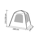 Heckzelt "Uni Van" 240x240/180 | Schleuse | selbststehend | passend für T4 5 6 – Universal-Heckzelt für Mini-Camper und Vans.