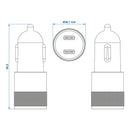 Zigarettenanzünder USB Schnellladegerät Typ C 2-fach 12/24V 3100mA Autoladegerät – APT