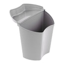 Abfalleimer grau, inkl. Halterung, (H/B/T) 30 x 27 x 16 cm, ca. 8 Ltr – Haba