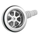 Ablaufgarnitur Edelstahl Ø 55 mm mit 25/20 mm, 90° Schlauchabgang – Can
