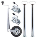Abstellstütze mit Handgriff, Klemmschellen & Stützrad Set, 48mm, 700mm – ProPlus