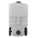 Abwasser Rolltank 25 Liter Grauwassertank mit Rollen, ausziehbarer Griff Grau – Freizeitschmiede