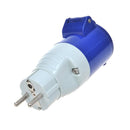 CEE Adapter Schuko auf CEE 200-250V, 16A, 3polig, 12 cm, Ip44 – Schuko Adapter auf CEE zum Anschluss an Schuko Steckdosen.