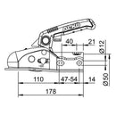 AL-KO Kugelkupplung AK 270 Ø50 mm – Anhängerkupplung bis 2700 kg mit Soft-Dock – AL-KO