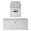 Alubox Werkzeugbox Anhänger Transportkiste Aufbewahrungsbox Alukiste 76x32x27cm – APT