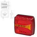 LED Rückleuchte 4 Funktionen – Rechts, 106 x 99 mm, 12V, IP67, – APT