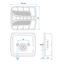 LED Rückleuchte 4 Funktionen – Rechts, 106 x 99 mm, 12V, IP67, – APT