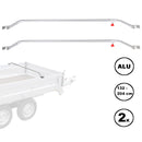 2x Anhänger Flachplanenbügel Aluminium verstellbar 132 - 204 cm Knaufschraube – Anhänger Flachplanenbügel aus Aluminium.