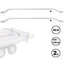 2x Anhänger Flachplanenbügel Aluminium verstellbar 108 - 146 cm Knaufschraube – Deiwo