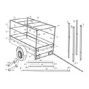 Planen Gestell, Aufbau 207,5 x 114 x 90 cm verzinkt passend für Stema Basic 750 – ProPlus