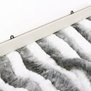 Flauschvorhang, 100% Propylen, 56 x 185 cm, weiß/grau – Wohnlicher geht’s nicht!