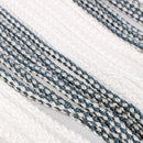 Vorhang Korda, 100% Polyester, 60x190 cm, weiß/blau – So schön kann Kordel sein.
