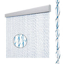 Vorhang Sara, 100% PVC, 60x190 cm, weiß/blau – Arisol