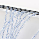 Vorhang Sara, 100% PVC, 60x190 cm, weiß/blau – Arisol