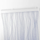 Vorhang Sara, 100% PVC, 60x190 cm, weiß/blau – Arisol