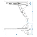 4x Universelle Ausdrehstütze , 4400 kg Stütze Caravan 597x280x497mm Kurbelstütze – ProPlus