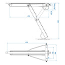 Universelle Ausdrehstütze bis 500 kg Stütze Caravan 460x195x440mm Kurbelstütze – ProPlus
