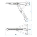 Universelle Ausdrehstütze bis 750 kg Stütze Caravan 567x280x495mm Kurbelstütze – ProPlus