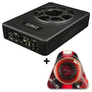 Axton ATB20P Aktivsubwoofer und SPC-P40 Kabelset, Under Seat Subwoofer Bass – Axton