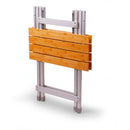 Bambus Klapptisch 50 x 50 x 60 cm Alu Campingtisch Beistelltisch Camping – So macht Camping Spaß!